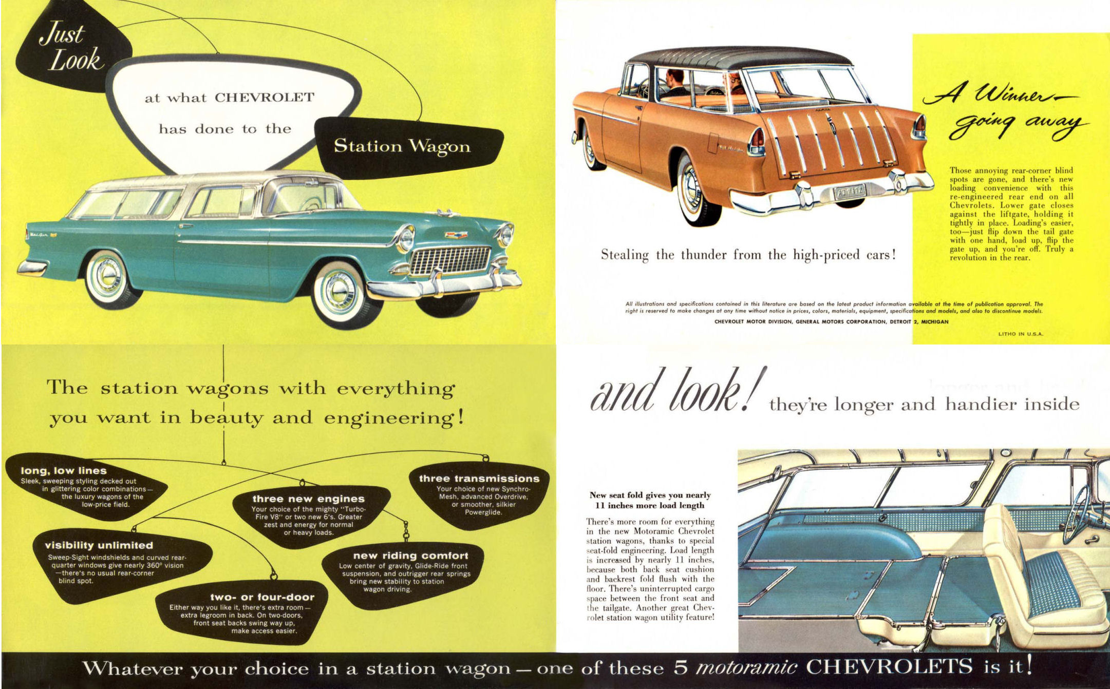 1955 Chevrolet Wagons Foldout Page 4